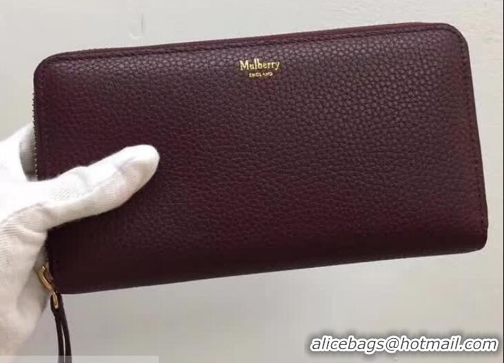 Stylish Mulberry Zip Around Wallet 516016 Burgundy