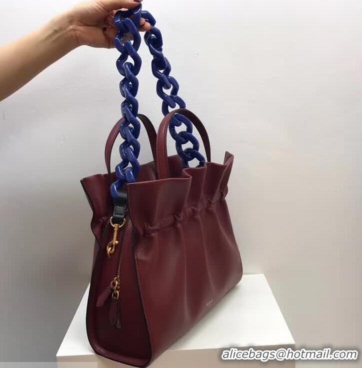 Best Product Mulberry Lynton Smooth Calf Top Handle Bag HH5110 Burgundy