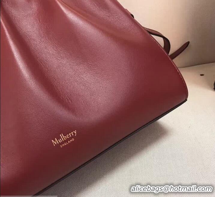 Best Product Mulberry Lynton Smooth Calf Top Handle Bag HH5110 Burgundy