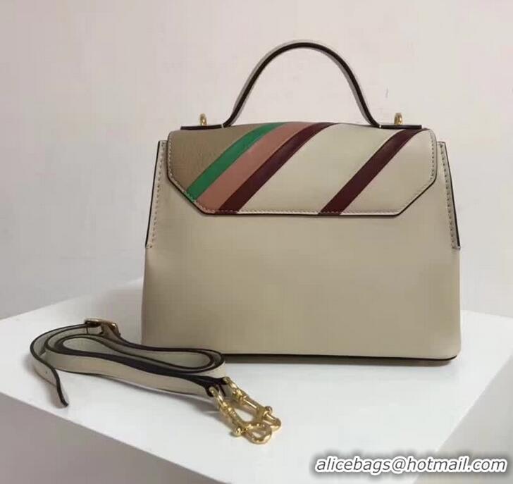 Shop Cheap Mulberry Mini Seaton in Chalk Diagonal Stripe Smooth Calf HH51116