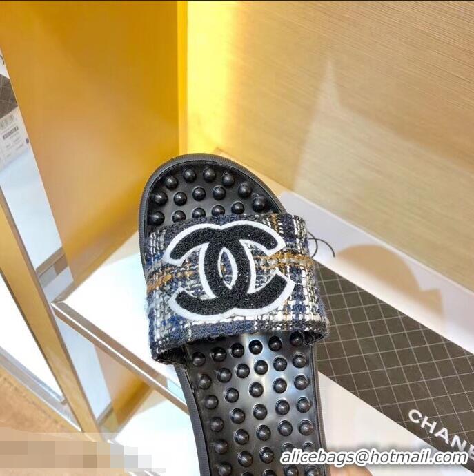 Good Taste Chanel CC Logo Sole Massage Mules Slipper Sandals 951501 Black 2019