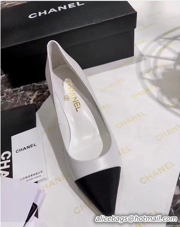 Faux Cheap Chanel Heel 6.5cm Pumps 9051404 White 2019