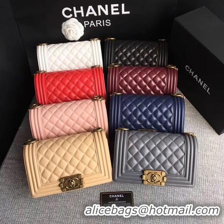 Imitation Boy Chanel Flap Shoulder Bag Sheepskin Leather A67085 Black Gold