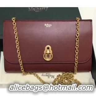 New Stylish Mulberry Amberley Clutch HH51120 Burgundy