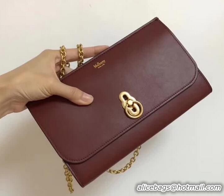 New Stylish Mulberry Amberley Clutch HH51120 Burgundy