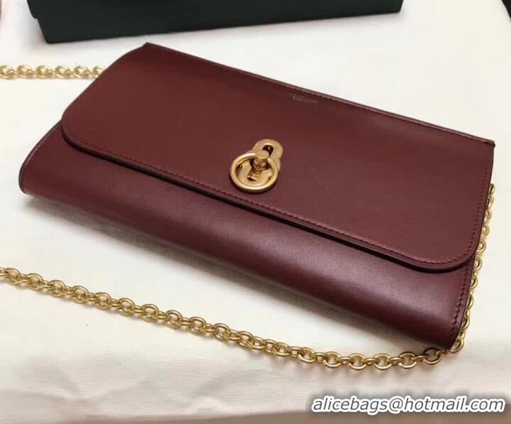 New Stylish Mulberry Amberley Clutch HH51120 Burgundy