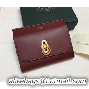 Classic Style Mulberry Amberley Medium Wallet HH51122 Burgundy