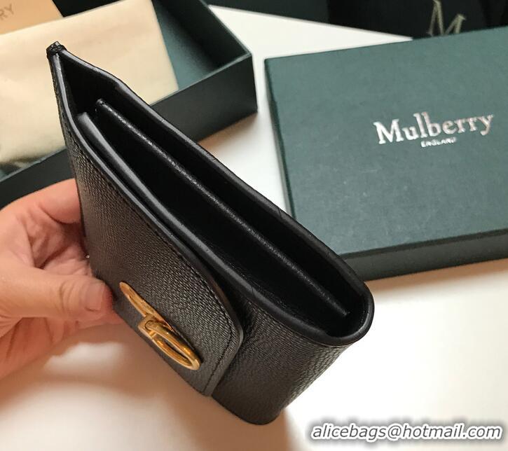 Luxurious Mulberry Amberley Medium Cross Grain Leather Wallet HH51124 Black