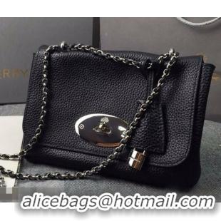 Most Popular Mulberry Lily Small Classic Grain Cow Leather HH51126 Black/Silver