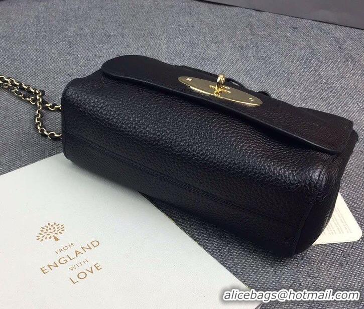 Duplicate Mulberry Lily Small Classic Grain Cow Leather HH51126 Black/Gold