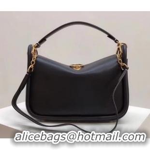 Sophisticated Mulberry Small Leighton Handbag in Midnight Silky Calf HH51128