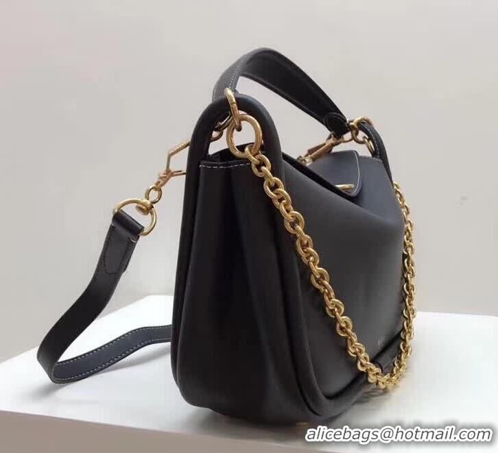 Sophisticated Mulberry Small Leighton Handbag in Midnight Silky Calf HH51128