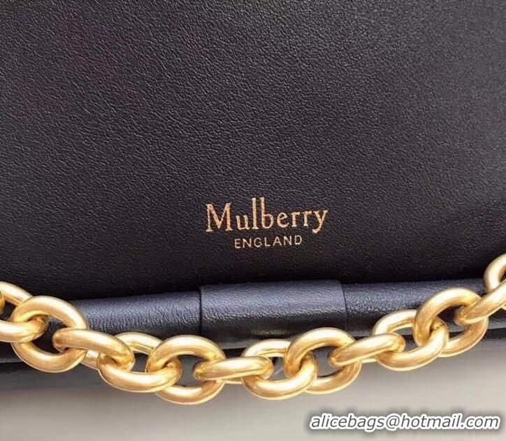 Sophisticated Mulberry Small Leighton Handbag in Midnight Silky Calf HH51128