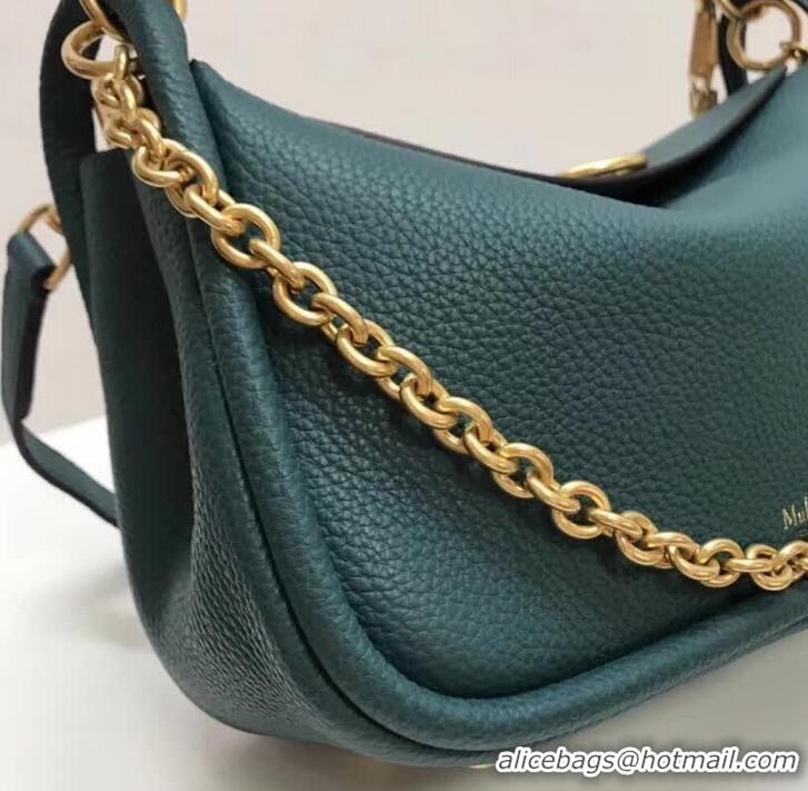 Discount Mulberry Small Leighton Handbag in Green Classic Grain Calf HH51130