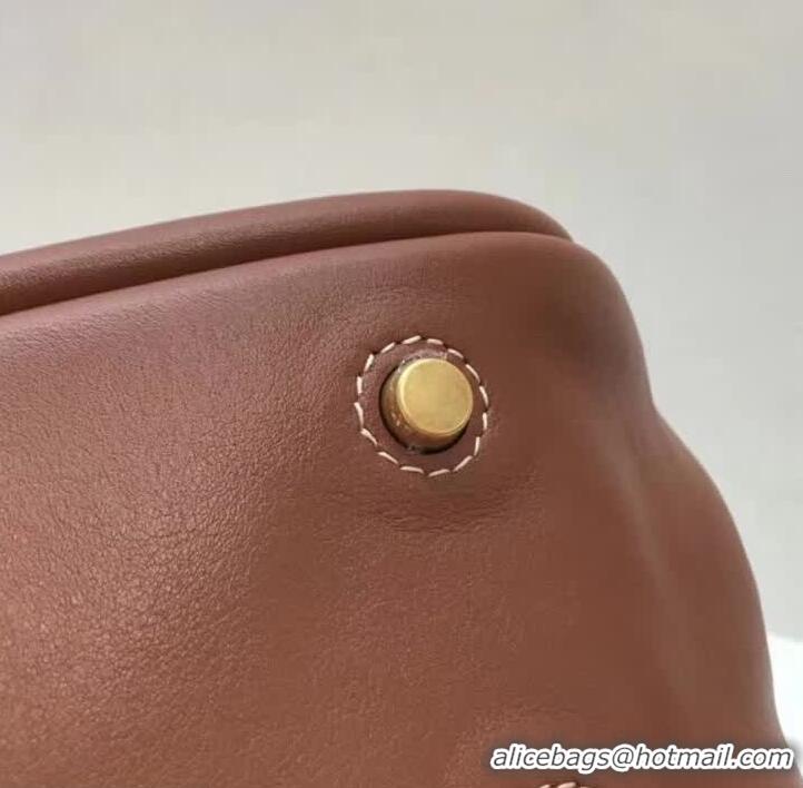 For Sale Mulberry Small Leighton Handbag in Classic Grain Calf HH51130 Brown