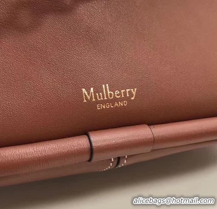 For Sale Mulberry Small Leighton Handbag in Classic Grain Calf HH51130 Brown