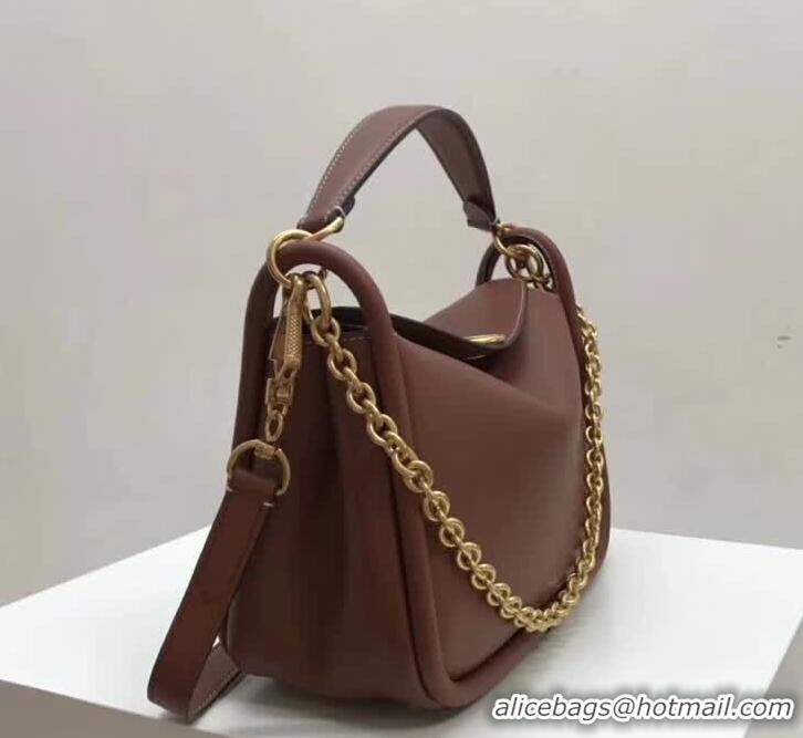 For Sale Mulberry Small Leighton Handbag in Classic Grain Calf HH51130 Brown