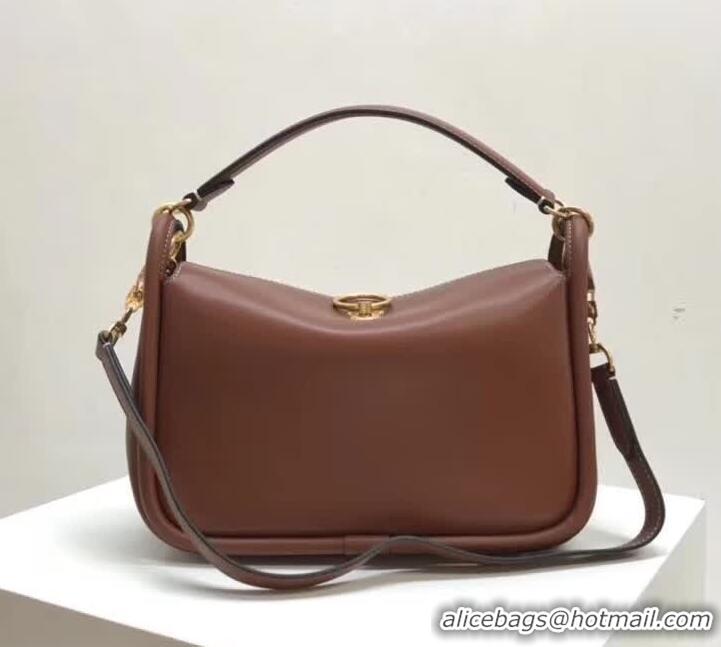 For Sale Mulberry Small Leighton Handbag in Classic Grain Calf HH51130 Brown