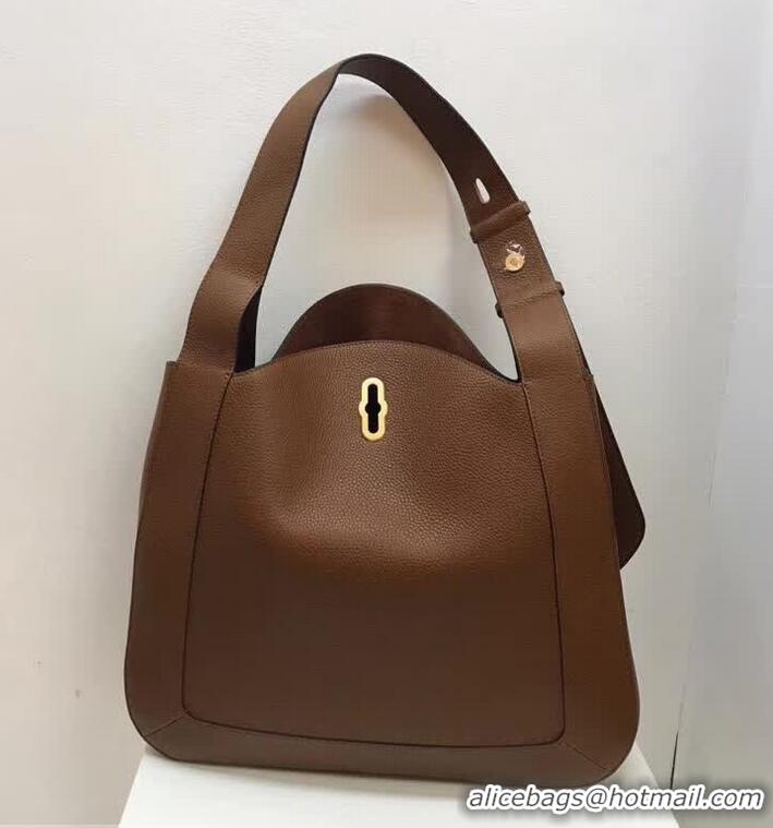 Low Price Mulberry Marloes Hobo in Natural Grain Leather Brown Oak HH51133