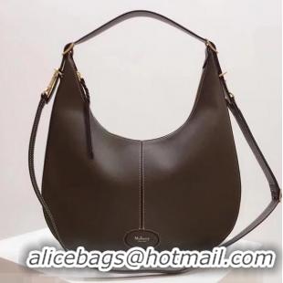 Duplicate Mulberry Small Selby Silky Calf Hobo HH51135 Dark Grey