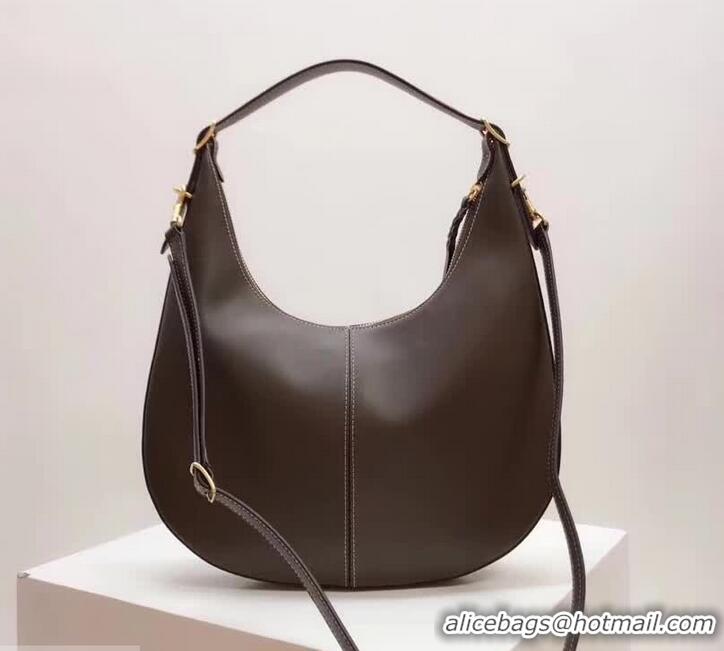 Duplicate Mulberry Small Selby Silky Calf Hobo HH51135 Dark Grey