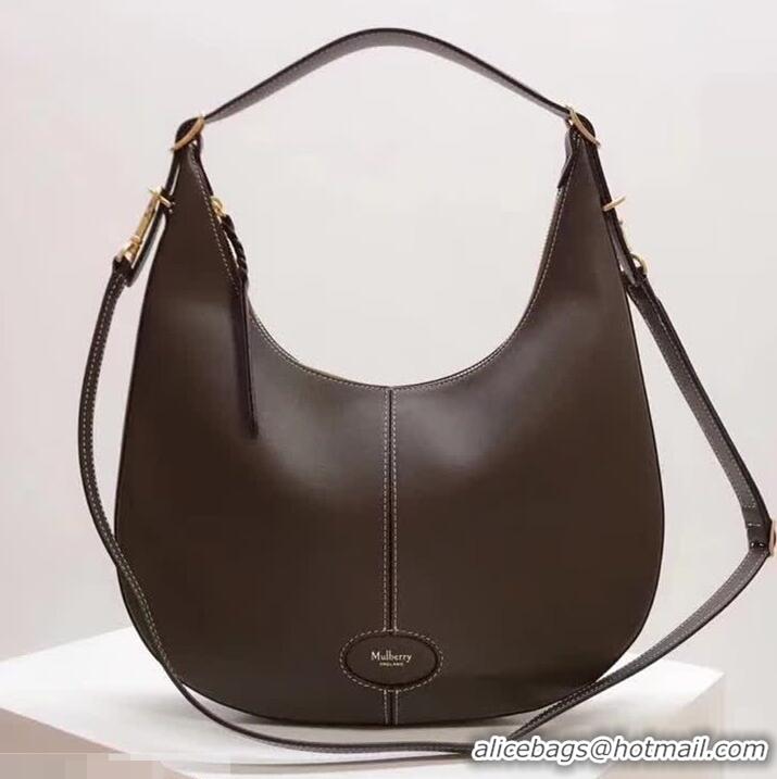 Duplicate Mulberry Small Selby Silky Calf Hobo HH51135 Dark Grey