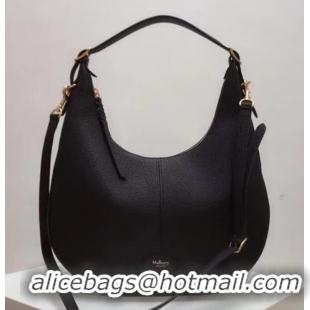 Duplicate Mulberry Small Selby Silky Calf Hobo HH51135 Black