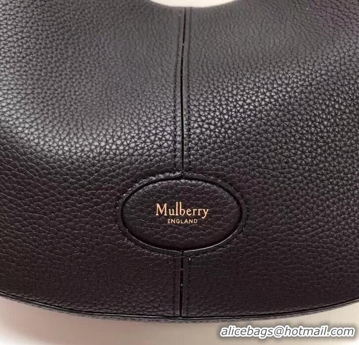 Duplicate Mulberry Small Selby Silky Calf Hobo HH51135 Black