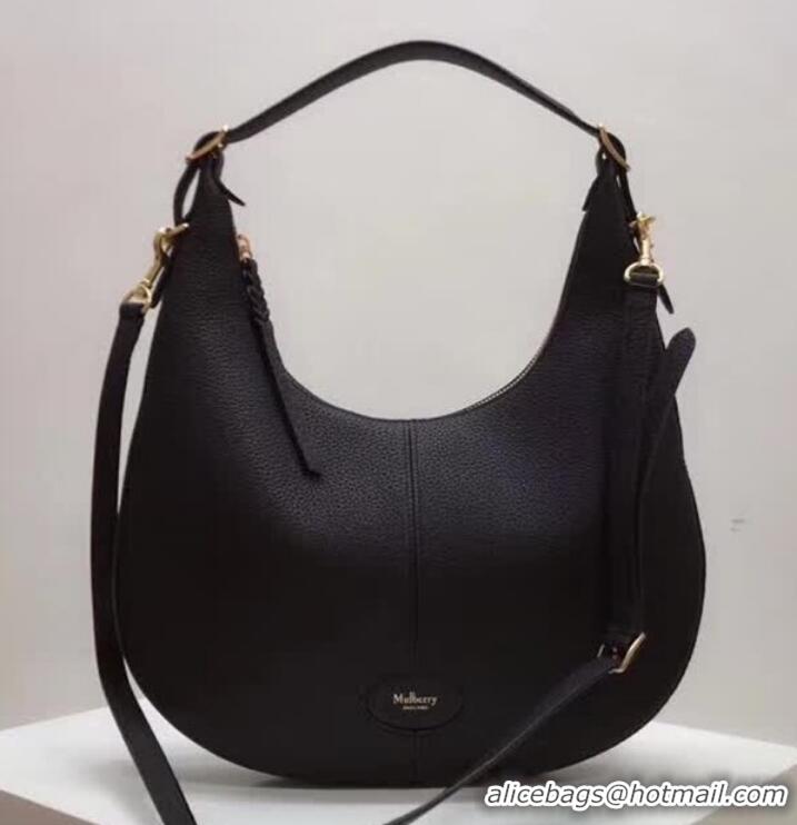 Duplicate Mulberry Small Selby Silky Calf Hobo HH51135 Black