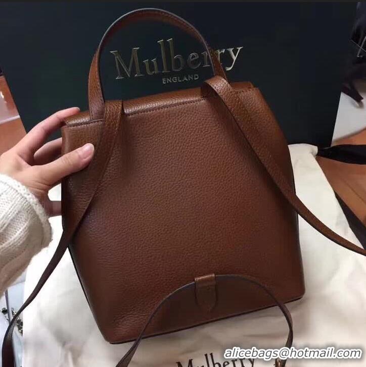 Stylish Mulberry Mini Bayswater Classic Grain Backpack HH51138 Brown