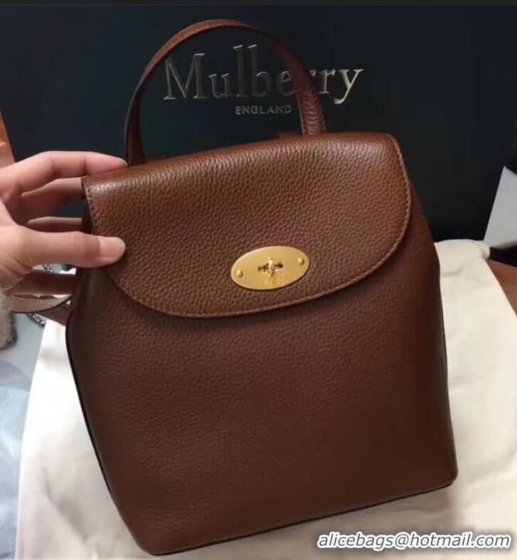 Stylish Mulberry Mini Bayswater Classic Grain Backpack HH51138 Brown