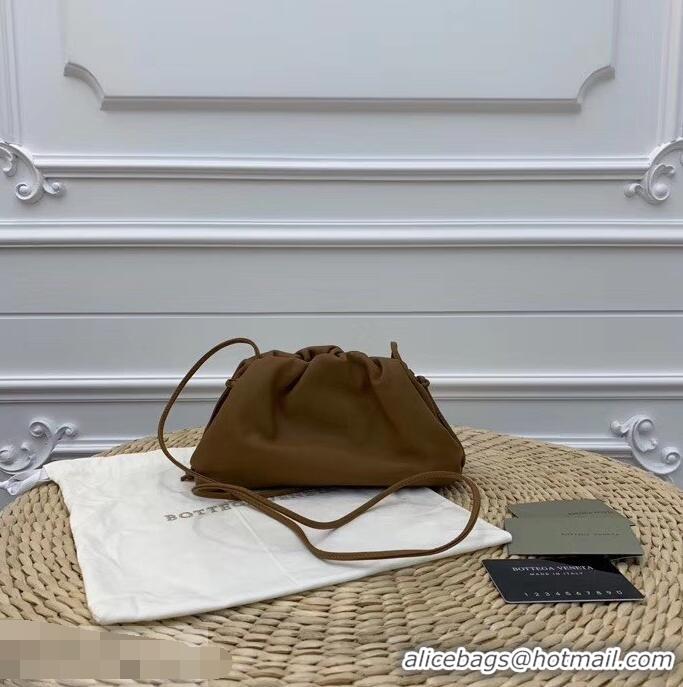 Chic Bottega Veneta Frame Pouch Clutch Small Bag with Strap In Butter Calf BV51402 Brown 2019