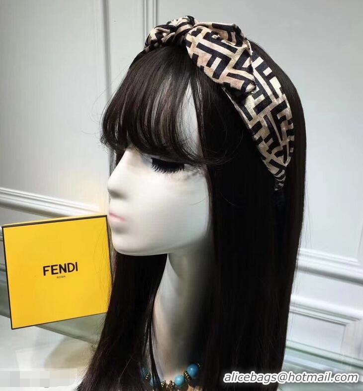 Classic Faux Fendi Velvet FF Bow Headband F89607