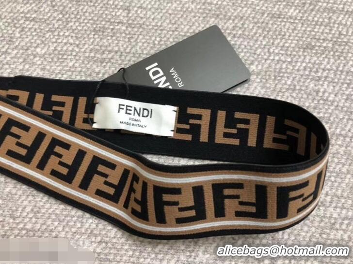 Classic Fendi Width 4cm FF 921604 White Stripe Headband