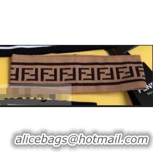 Ladies Cheapest Fendi FF Stripe Headband 921607 Brown