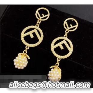 Spot Bulk Fendi F Fruit Earrings F918161 Gold