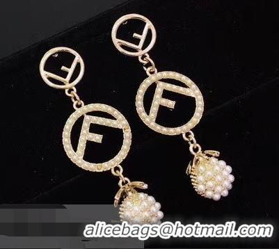 Spot Imitation Fendi F Fruit Earrings F918162 Silver