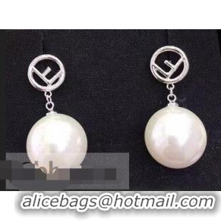 Discount Bulk Fendi F Pearl Earrings F918164 Silver