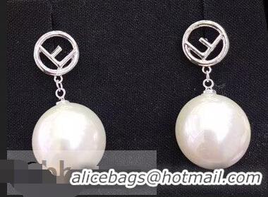 Discount Bulk Fendi F Pearl Earrings F918164 Silver