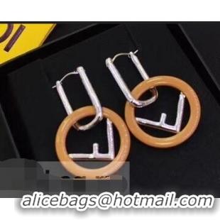 Buy Cheapest Fendi F Is Fendi Earrings Large Size F918165 Brown