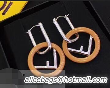 Buy Cheapest Fendi F Is Fendi Earrings Large Size F918165 Brown