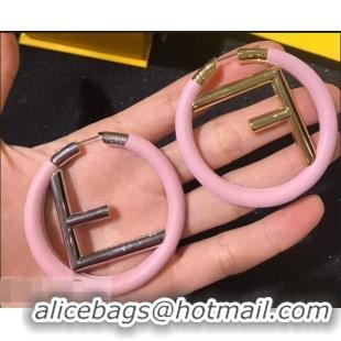 New Fashion Fendi F Is Fendi Loop Earrings F9108173 Pink