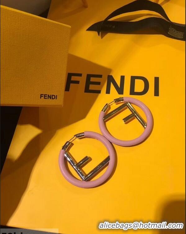 New Fashion Fendi F Is Fendi Loop Earrings F9108173 Pink