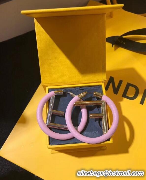 New Fashion Fendi F Is Fendi Loop Earrings F9108173 Pink