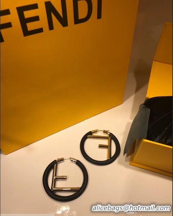 Buy Cheapest Fendi F Is Fendi Loop Earrings F9108173 Black