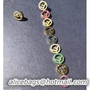 Cheapest New Fendi F Is Fendi Multicolor Earrings F93497