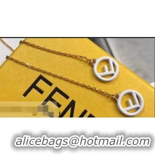 Inexpensive Fendi F Is Fendi Long Chain Earrings F944281 White