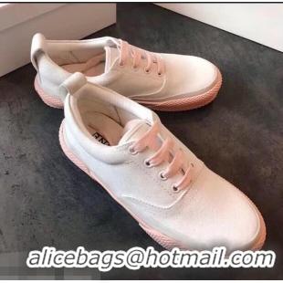 Best Discount Celine Rubber Sole Lace-up Sneakers C72283 White/Pink