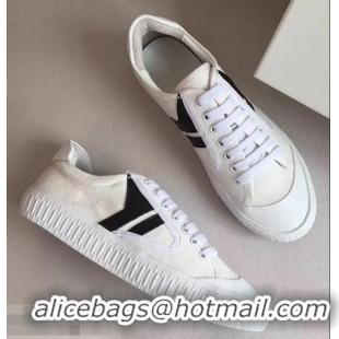 Wholesale Celine Canvas Plimsole Lace Up Sneakers C72426 Black/White