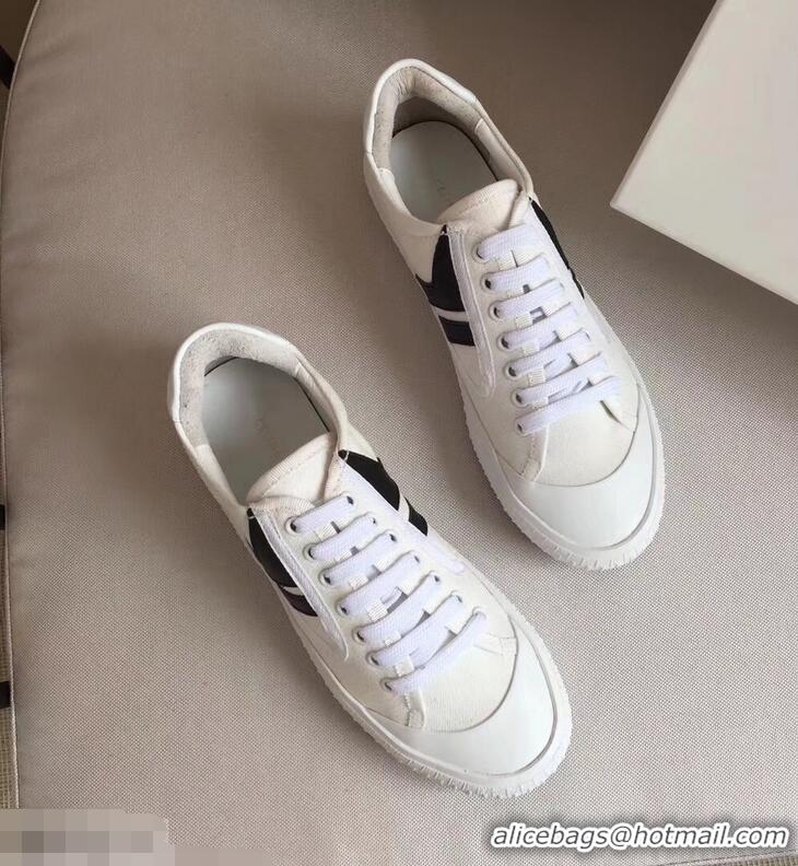 Wholesale Celine Canvas Plimsole Lace Up Sneakers C72426 Black/White